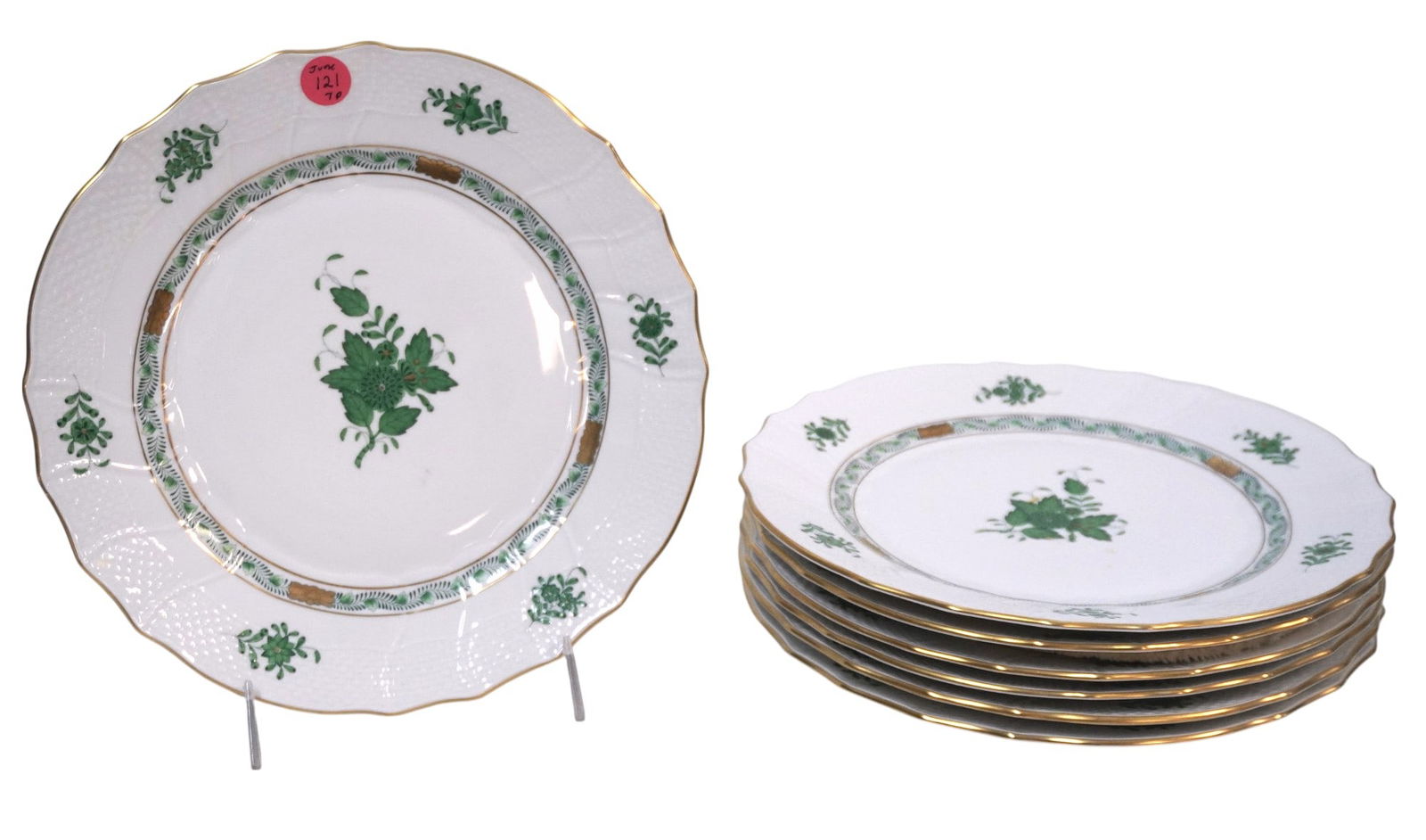 7 HEREND CHINESE BOUQUET DINNER PLATES (1 of 5)