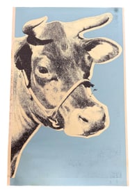 WARHOL 1971 COW WALLPAPER SCREENPRINT WHITNEY