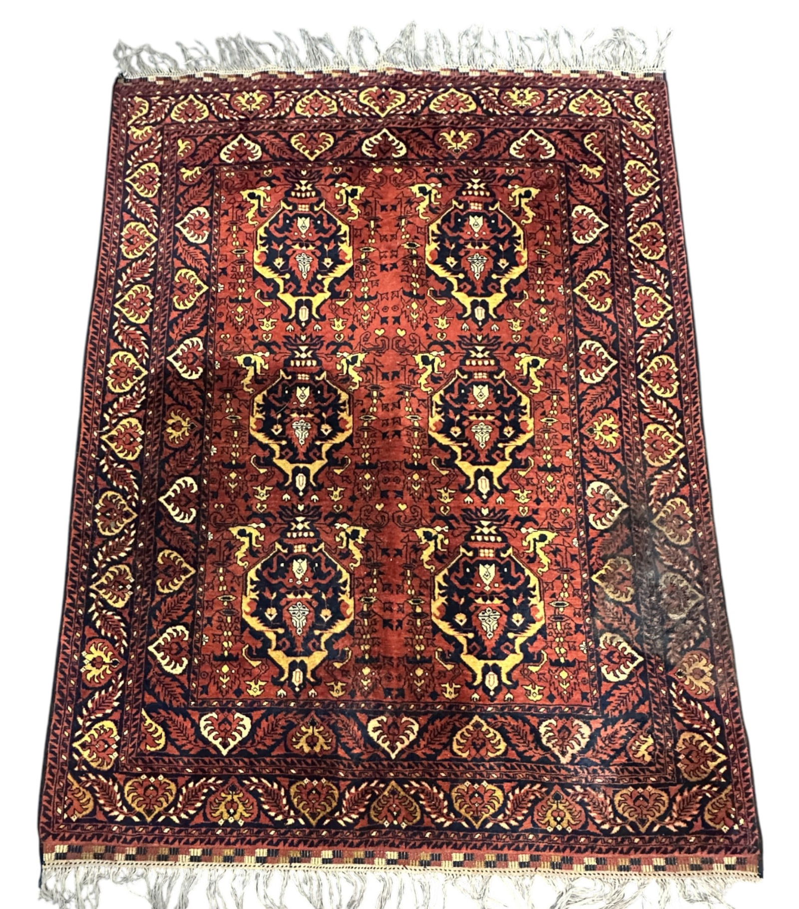 AFGHAN HAND KNOTTED WOOL RUG (1 of 4)