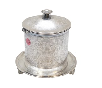 ANTIQUE BARKER ELLIS ENGLISH BISCUIT BARREL