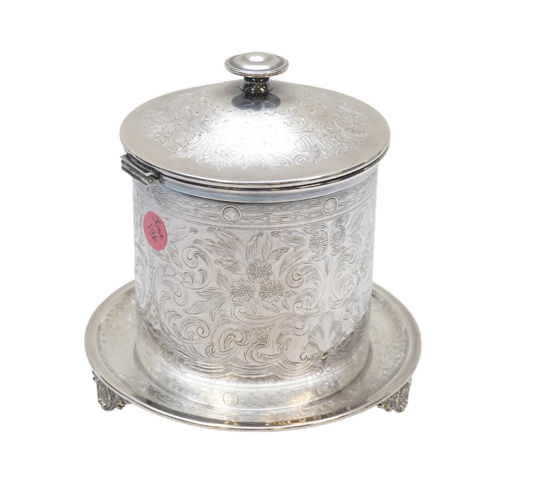 ANTIQUE BARKER ELLIS ENGLISH BISCUIT BARREL (1 of 6)