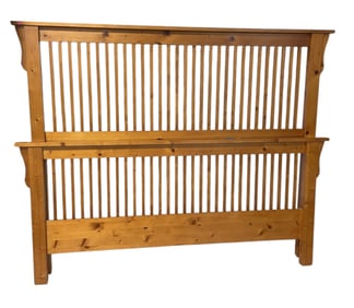 MISSION STYLE OAK QUEEN BED