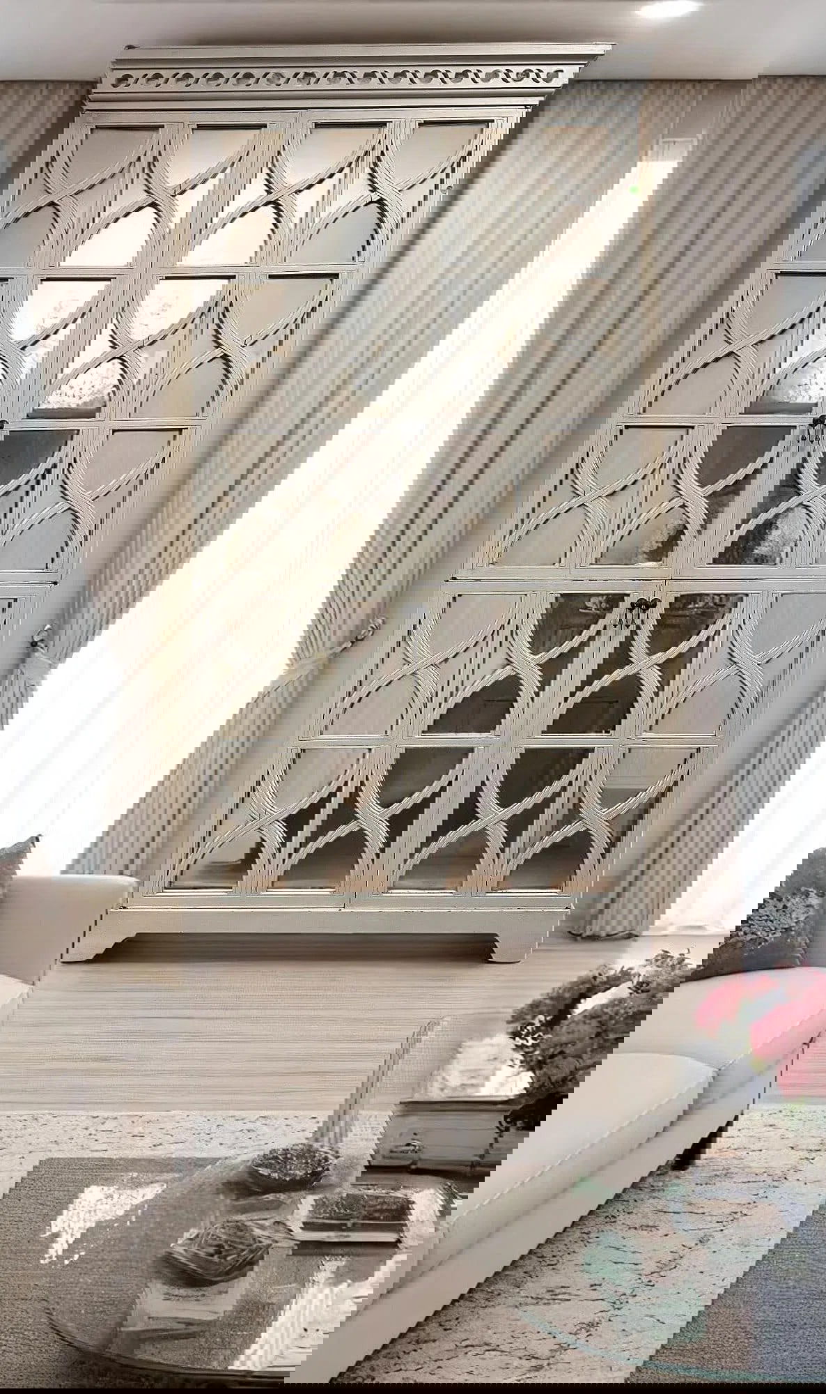 OLY STUDIO ELISABETH LARGE MIRRORED CABINET (1 of 7)