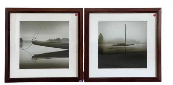 2 FRAMED MICHAEL KAHN BOAT PHOTOGRAPHS