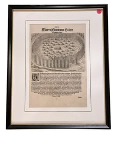 ANTIQUE 1591 THEODOR DE BRY ENGRAVING