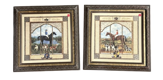 2 EQUESTRIAN FRAMED COLOR PRINTS