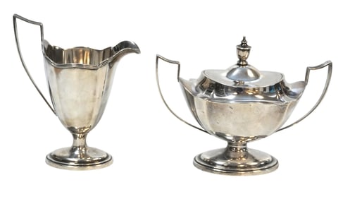 GORHAM STERLING SILVER PLYMOUTH CREAM & SUGAR