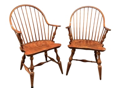 PAIR OF WINDSOR BOW BACK CHAIRS