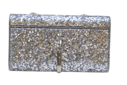 RARE WILARDY 1950s LUCITE CONFETTI CLUTCH