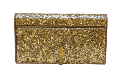 RARE WILARDY 1950s LUCITE CONFETTI CLUTCH