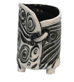 VINTAGE COIL ART POTTERY VASE SIGNED