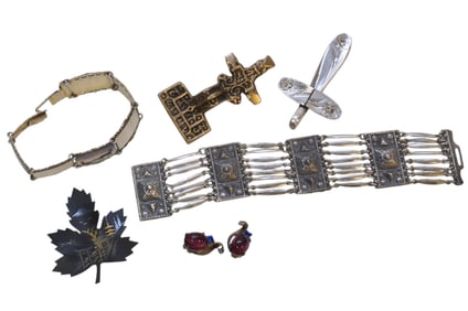 6 VINTAGE JEWELRY PIECES INCLUDING 925 NORWEGIAN SILVER
