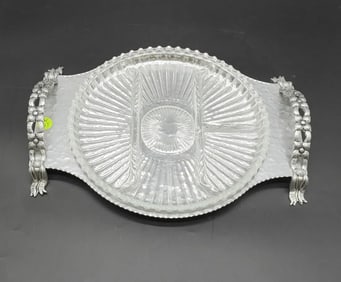 VINTAGE RODNEY KENT HAND HAMMERED ALUMINUM TRAY