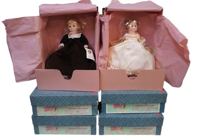 6 VINTAGE MADAME ALEXANDER DOLLS "FIRST LADIES" SERIES 2 AND 3