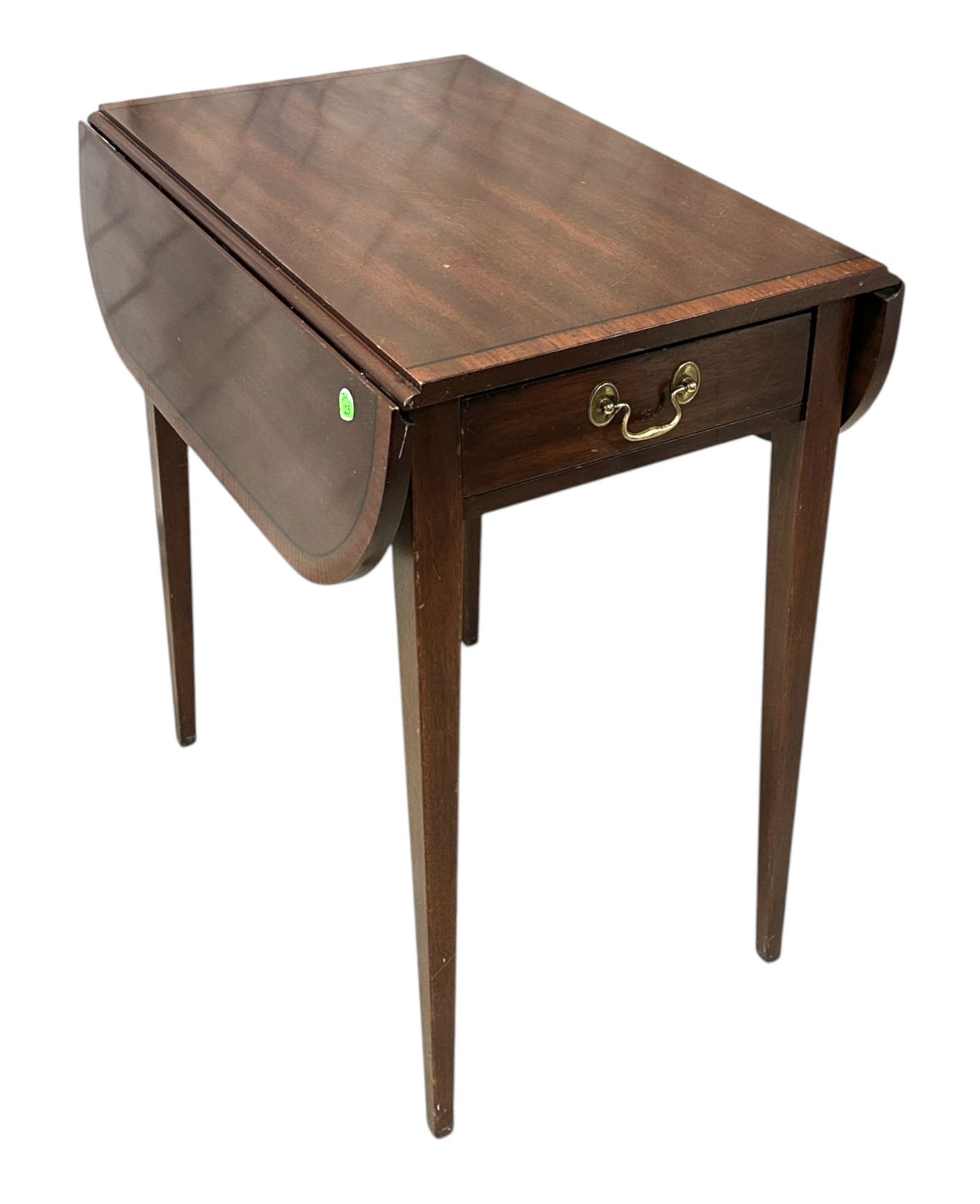 HENKEL HARRIS MAHOGANY DROP LEAF SIDE TABLE (1 of 8)