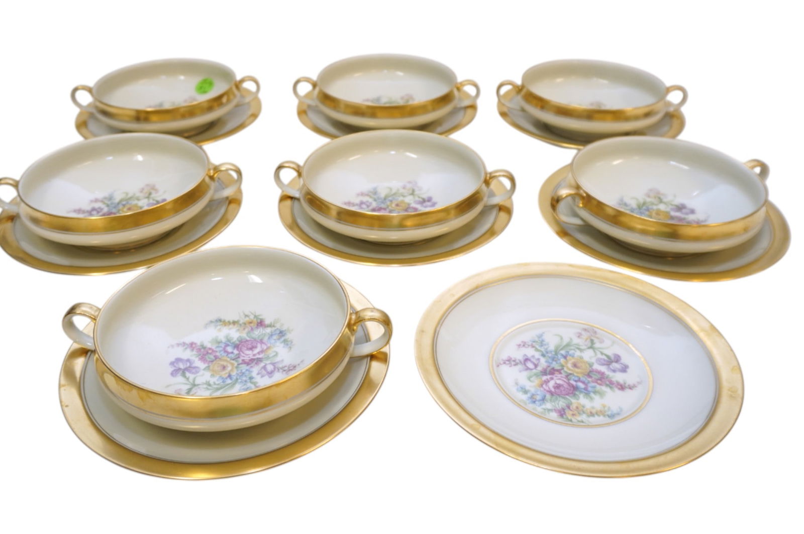15 pc THEODORE HAVILAND LIMOGES FRANCE CREAM SOUP (1 of 5)