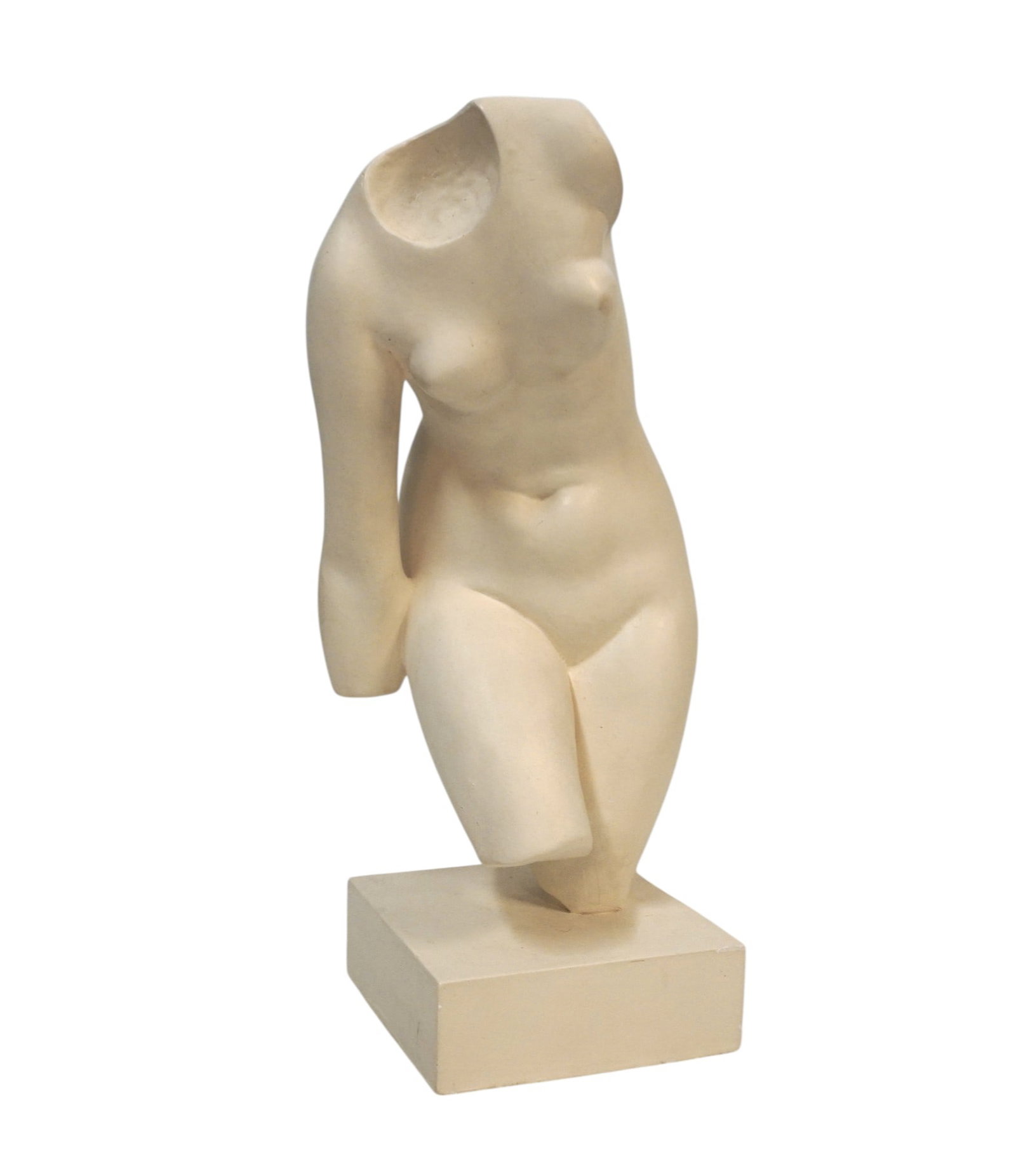 APHRODITE OF KNIDOS SCULPTURE BRITISH MUSEUM: A British Museum Replica of the Torso of Aphrodite. Measures 7"x6"x14 3/4". Weight 12 lbs 5 oz