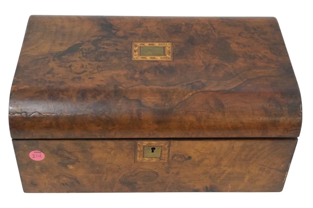 ANTIQUE BURLWOOD LAP WRITING DESK (1 of 3)