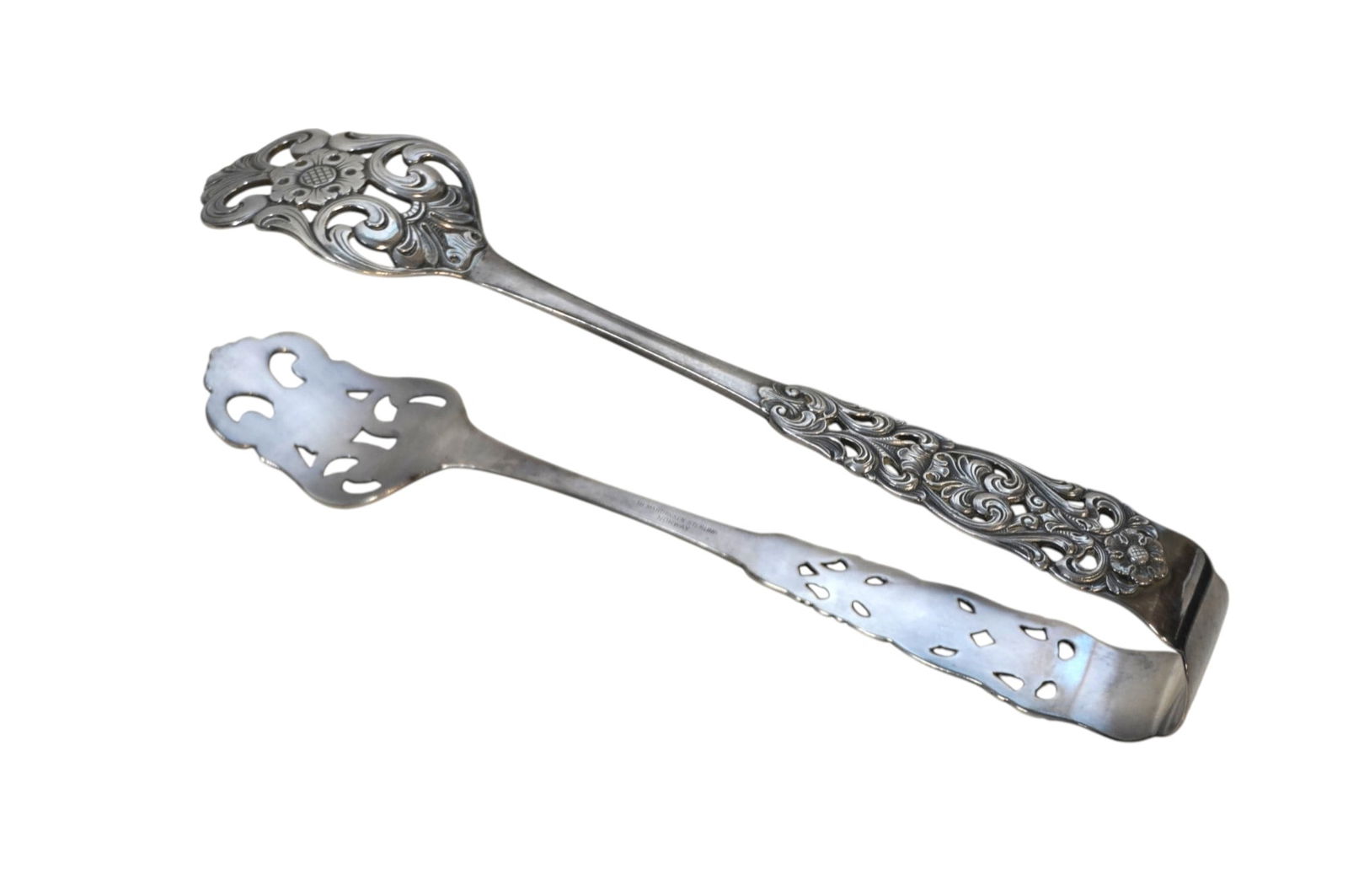 LARGE STERLING TH MARTHINSEN VALDRES SERVING TONGS (1 of 6)