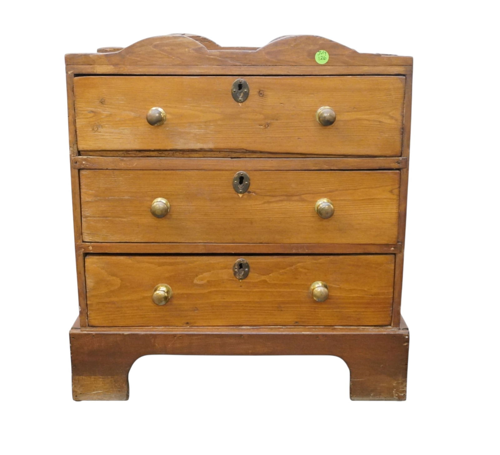 ANTIQUE PINE DIMINUTIVE CHEST (1 of 4)