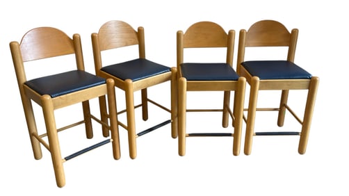 4 LOEWENSTEIN OGGO COUNTER STOOLS 1970 MODERN