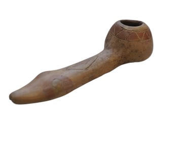 MAYAN FER-DE-LANCE SNAKE EFFIGY PIPE 500 AD