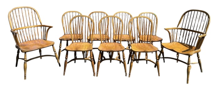 8 STEWART LINFORD WINDSOR DINING CHAIRS