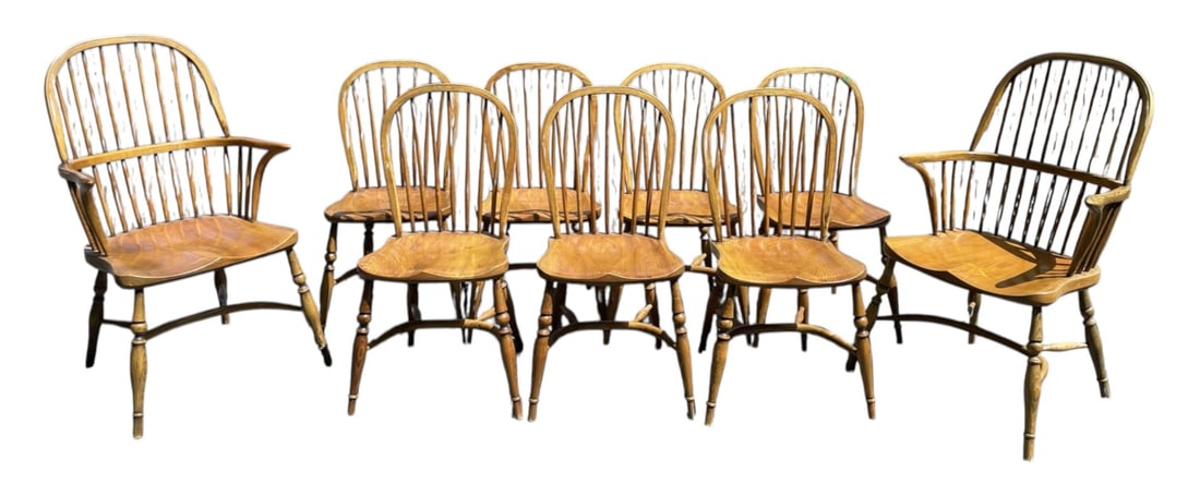 8 STEWART LINFORD WINDSOR DINING CHAIRS (1 of 9)