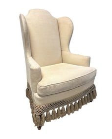 QUEEN ANNE STYLE WINGBACK CHAIR