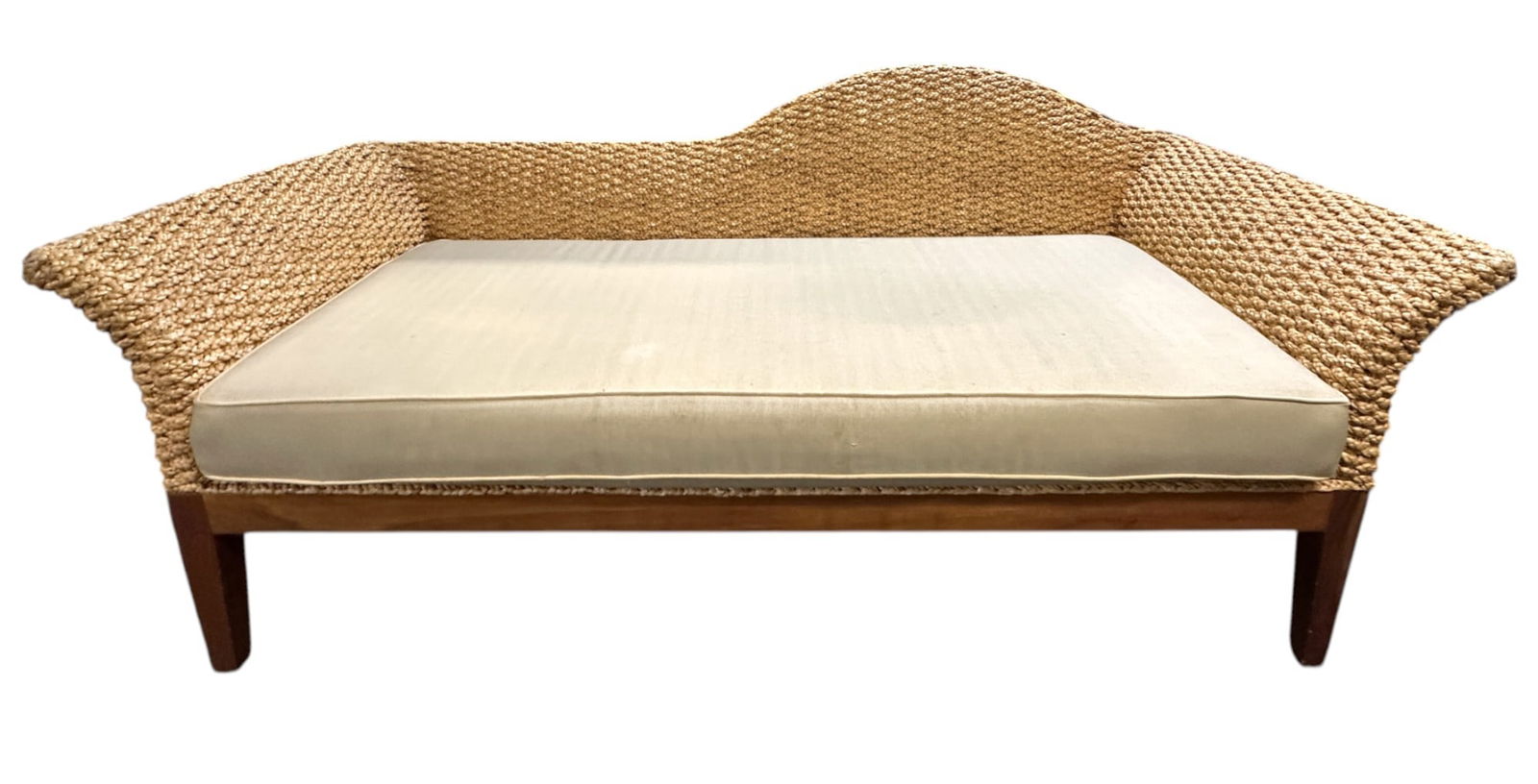 DESIGNER WATER HYACINTH SOFA/DAYBED: Designer Water Hyacinth Sofa. Measures 79 1/2"x36"x31 1/2".