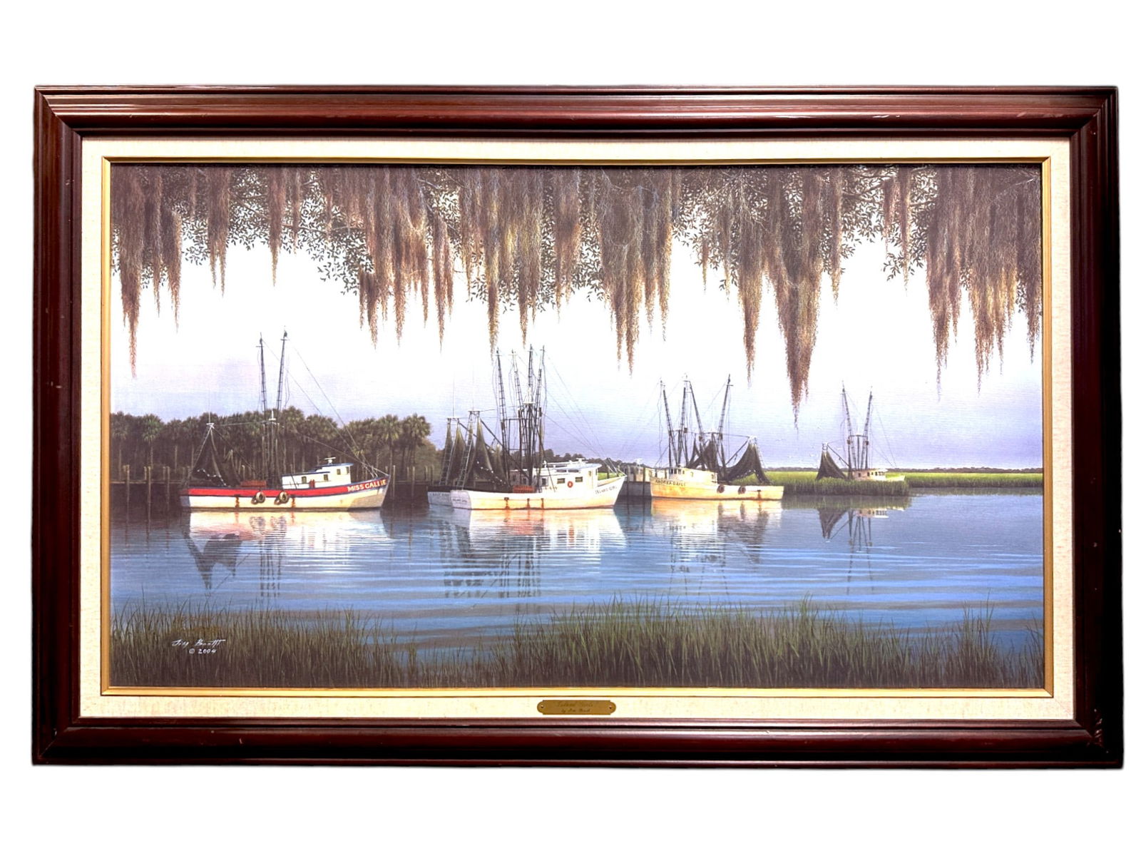 JIM BOOTH "ISLAND GIRLS" GICLEE ON CANVAS SHRIMP BOATS (1 of 4)