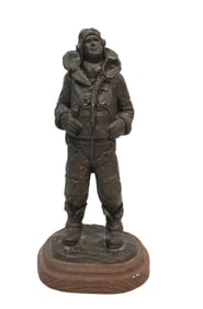 MICHAEL GARMAN AVIATOR SCULPTURE "ANOTHER MISSION" 1988
