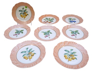 8 MOTTAHEDEH SUMMER FRUIT DESSERT PLATES