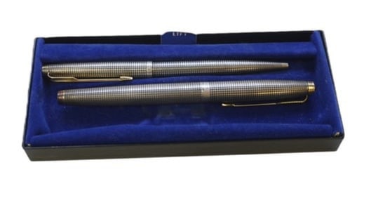 VINTAGE STERLING SILVER PARKER 75 FOUNTAIN PEN / PENCIL