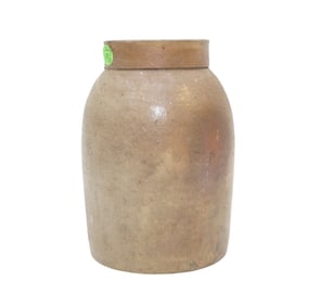 ANTIQUE SALT GLAZED STONEWARE CROCK
