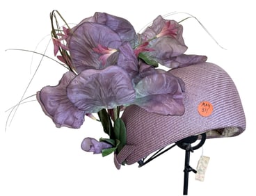VINTAGE PURPLE JACK MCCONNELL NEW YORK WEDDING HAT