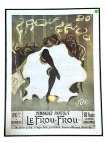 LUCIN-HENRI WEILUC- FRAMED LE FROU FROU POSTER