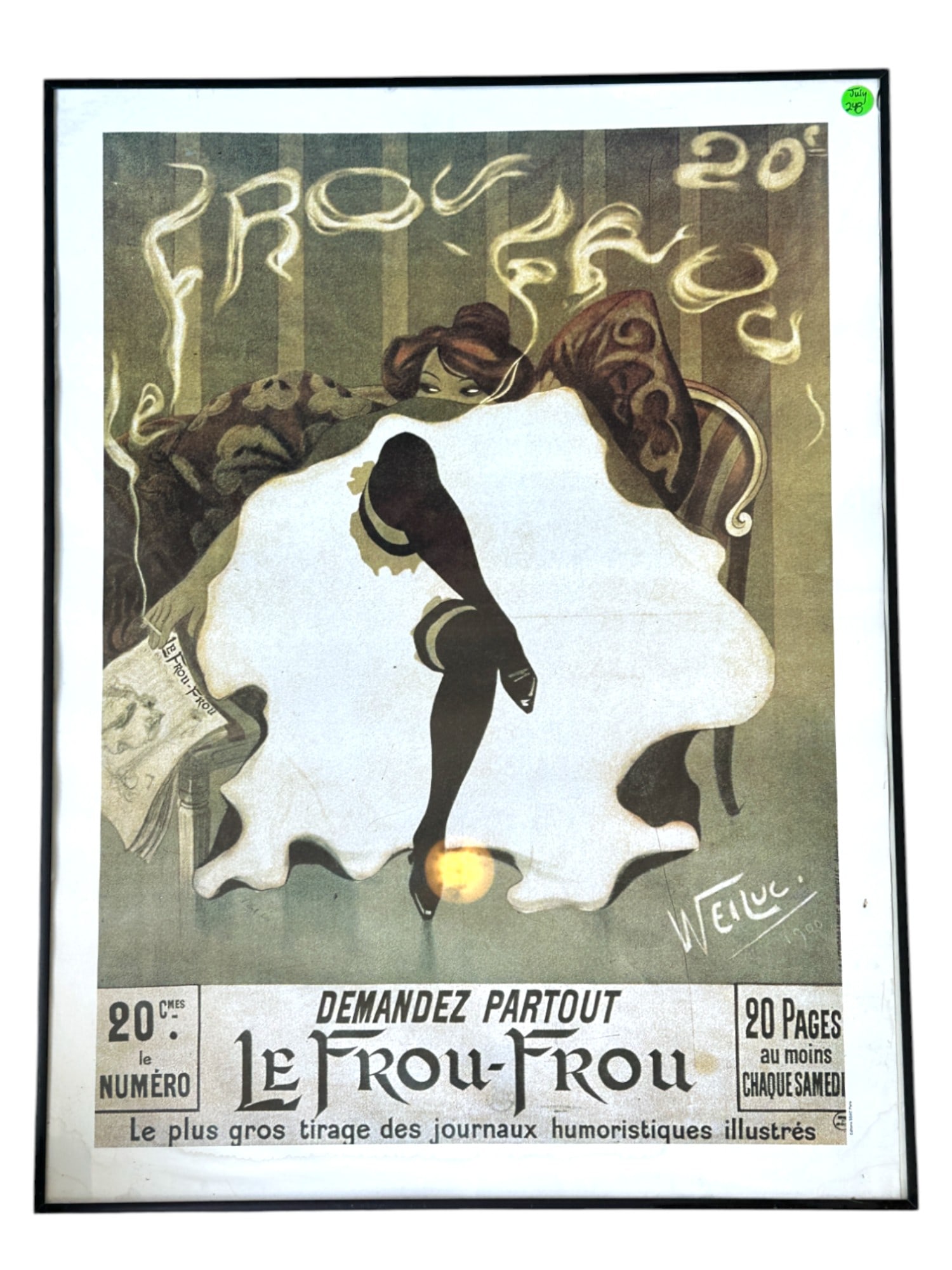 LUCIN-HENRI WEILUC- FRAMED LE FROU FROU POSTER (1 of 3)