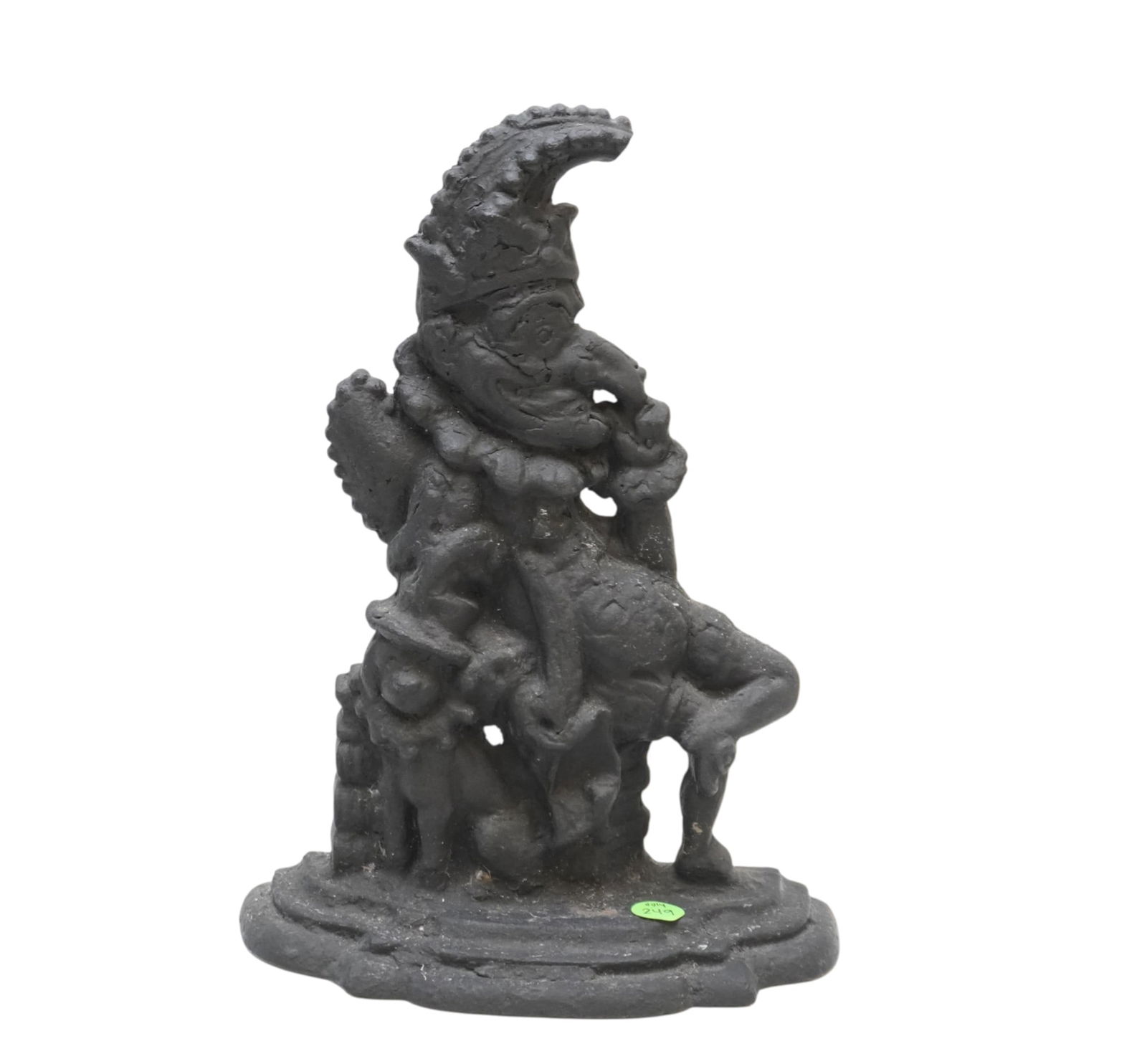 ANTIQUE CAST IRON COURT JESTER WITH DOG DOORSTOP (1 of 3)