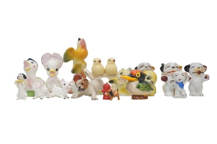 PORCELAIN KITSCHY ITEMS - 16 ITEMS