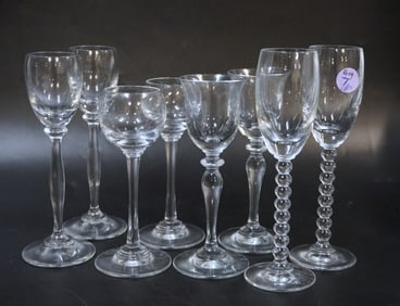 8 MIKASA CRYSTAL GLASSES + 8 SEQUINED COASTERS