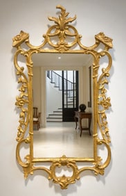 VINTAGE GILTWOOD ROCOCO MIRROR 43"