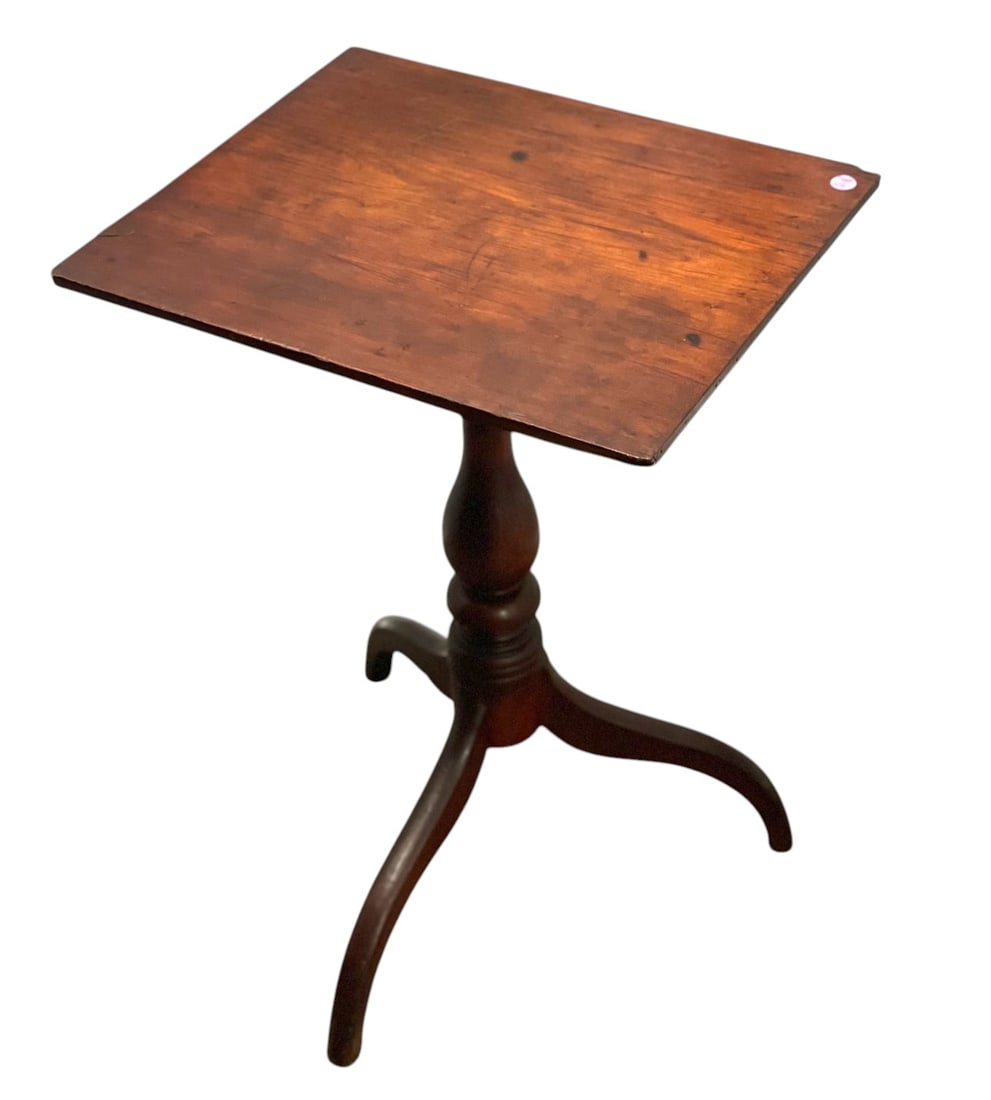 ANTIQUE AMERICAN CHERRY CANDLE STAND (1 of 3)