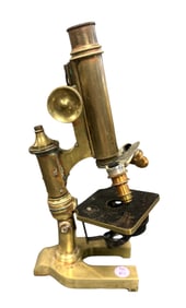 ANTIQUE GUNDLACH BRASS MICROSCOPE