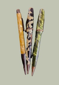 3 VINTAGE BAKELITE / CELLULOID MECHANICAL PENCILS