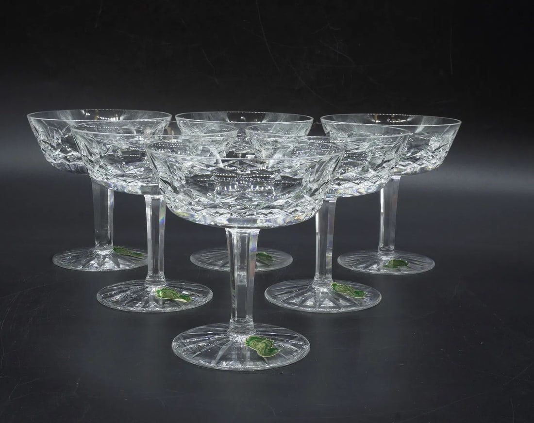 6 WATERFORD LISMORE CHAMPAGNE GLASSES IN BOX (1 of 4)