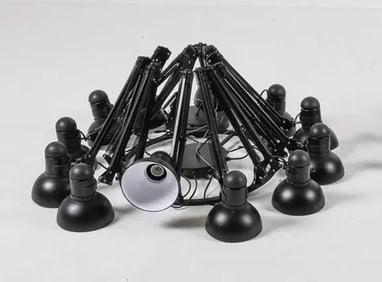 MANNER OF RON GILAD ARTICULATING ARM CHANDELIER