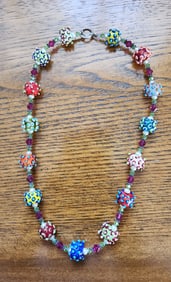 MURANO VENETIAN LAMPWORK GLASS NECKLACE