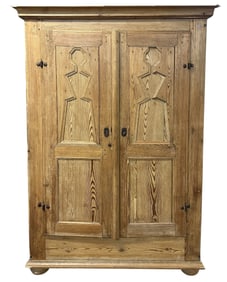 ANTIQUE FRENCH COUNTRY PINE ARMOIRE