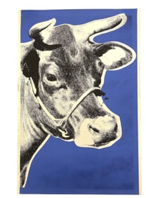 WARHOL 1977 COW WALLPAPER SCREEN PRINT SEATTLE